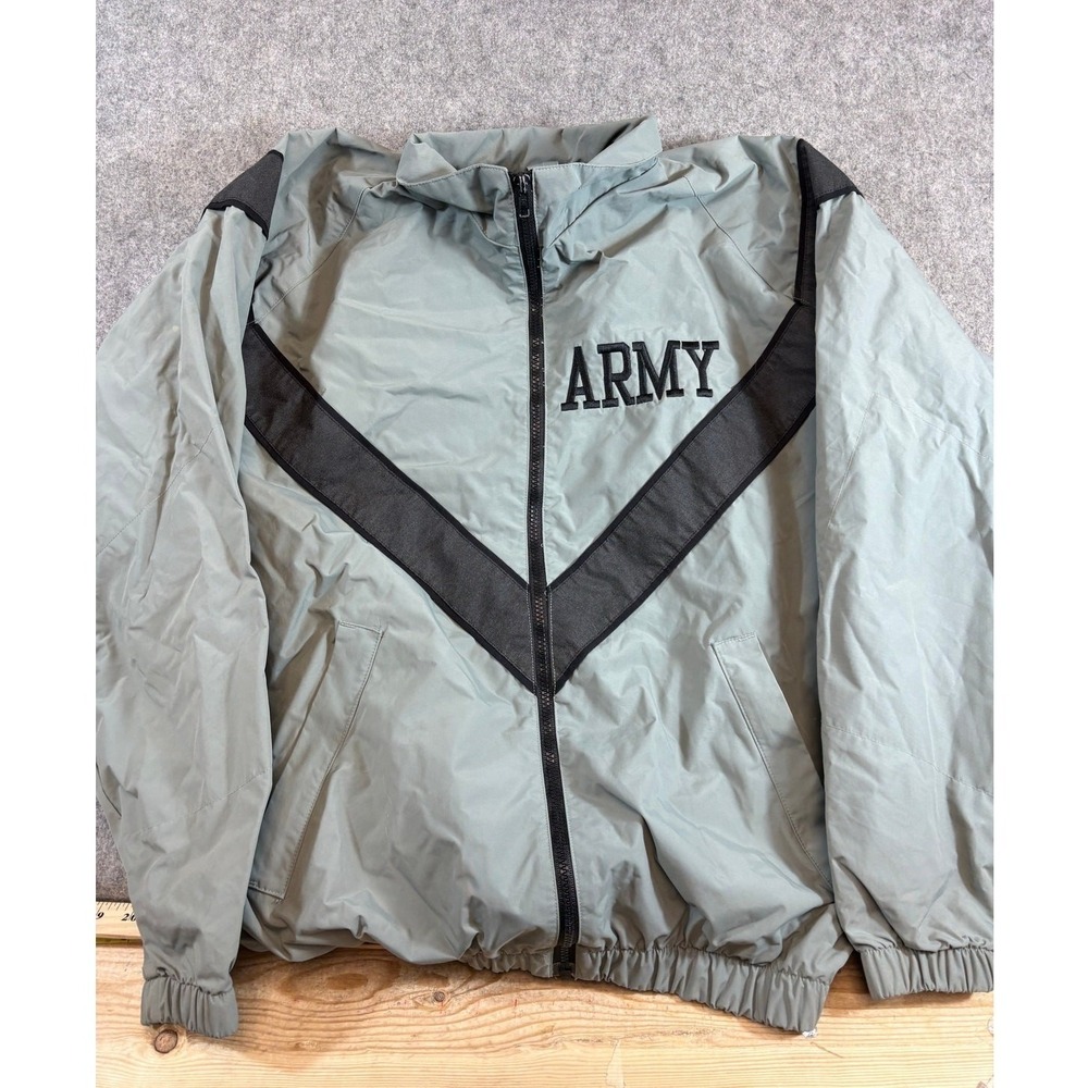 Vintage US Army IPFU Training Jacket Foliage Green Windbreaker Mens XL 2678